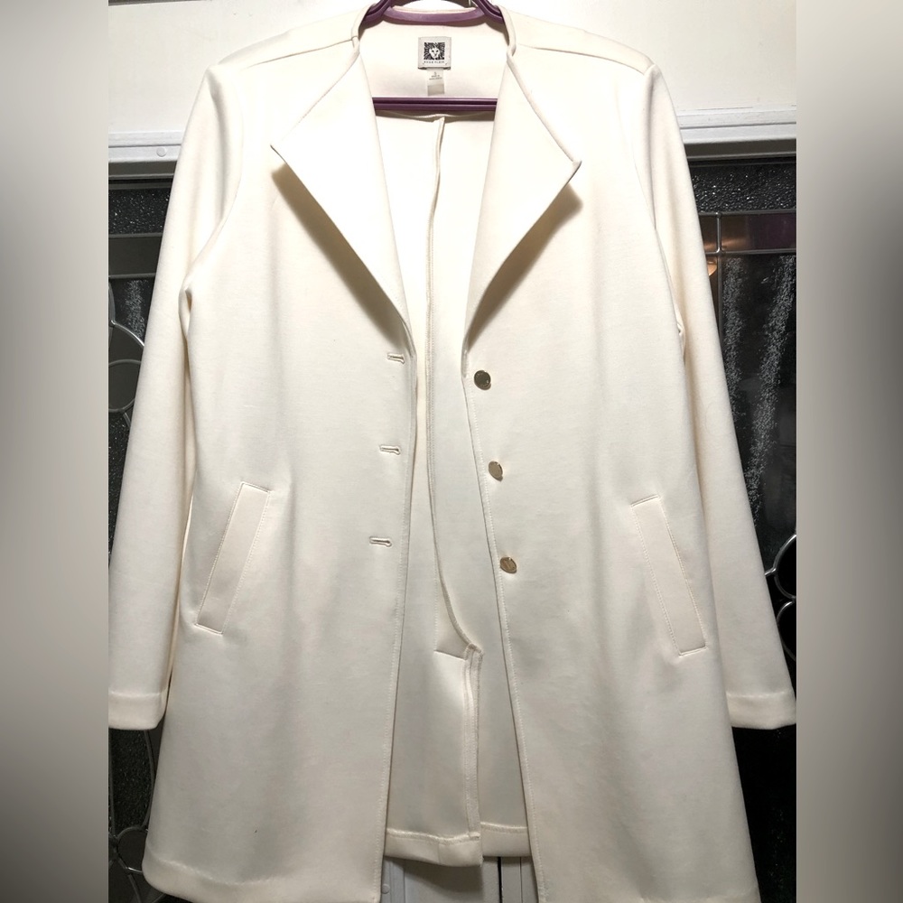 Cream coloured long blazer